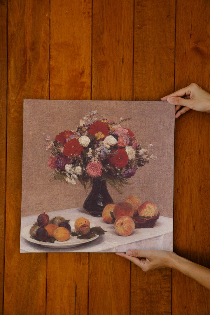 Flowers and Fruit by Henri Fantin-Latour Realism Art dated 1868