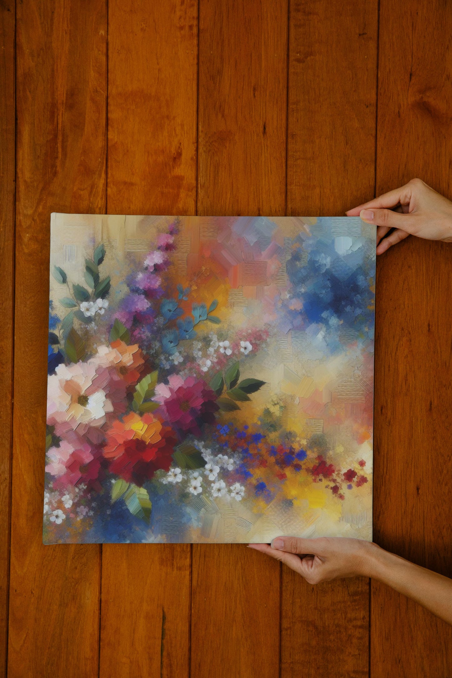 Vibrantius Blossomica: Modern Floral Oil Painting