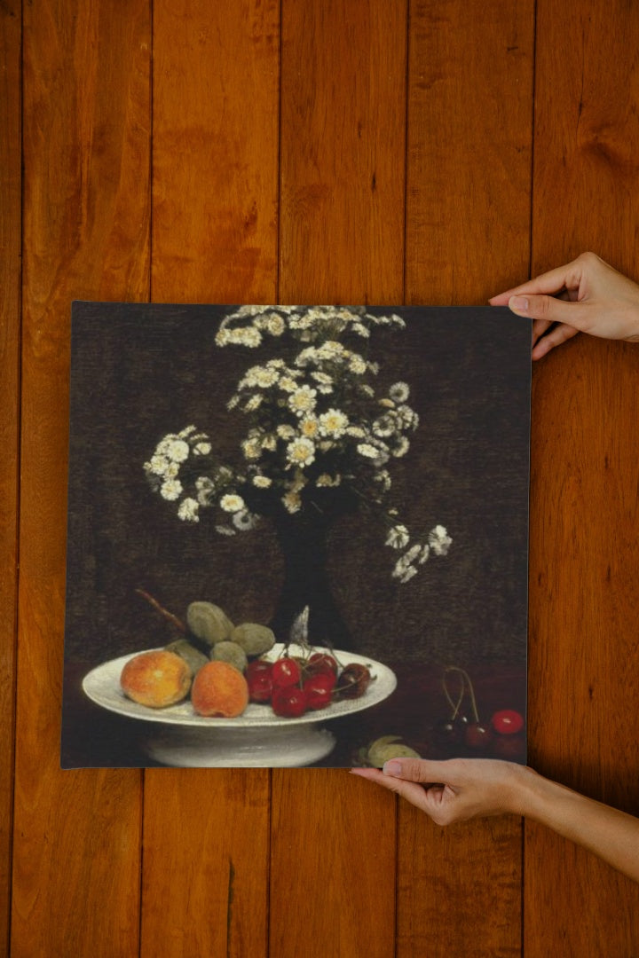 Still Life With Flowers by Henri Fantin-Latour Realism Art dated 1864