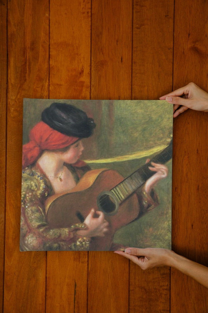 Young Spanish Woman with a Guitar by Pierre-Auguste Renoir Impressionism Art dated 1898