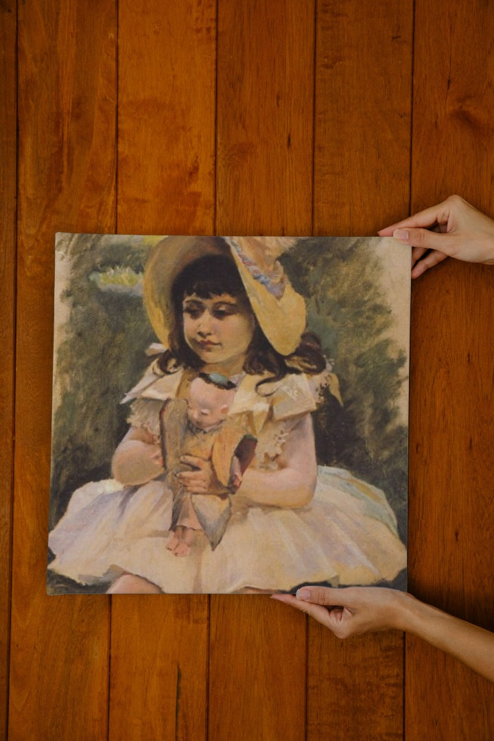 Little Girl with a Japanese Doll by Mary Cassatt Impressionism Art dated 1892