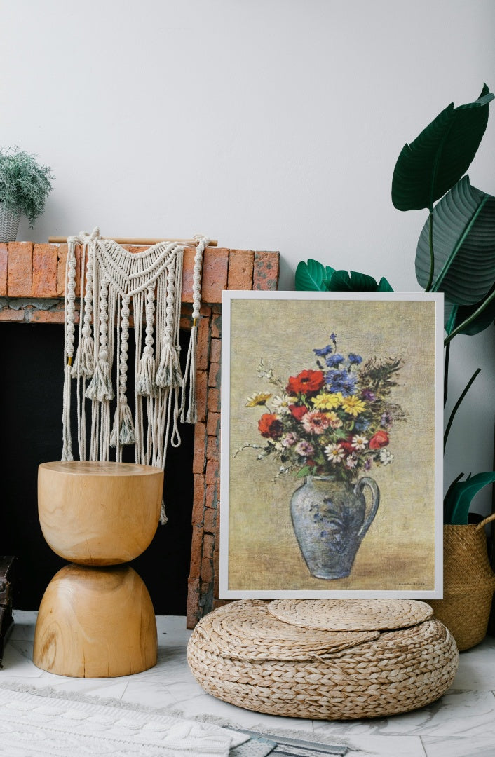 Flowers in a Vase with one Handle by Odilon Redon Realism Art dated 1905