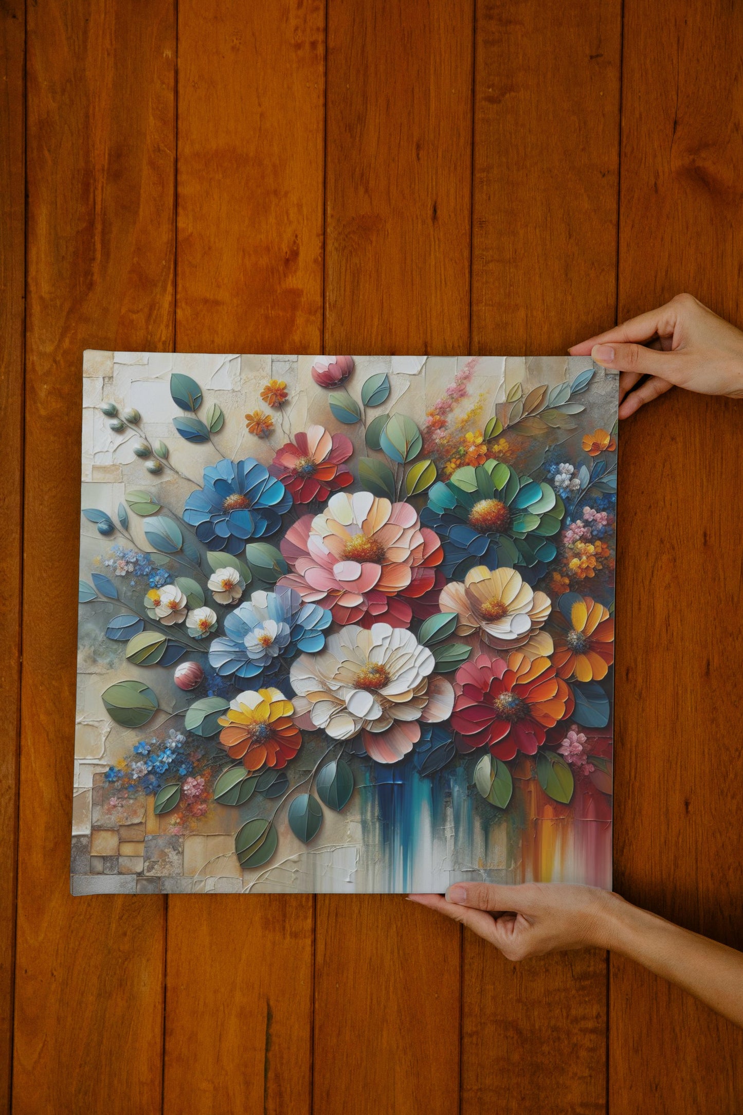 Vibrantus Floranium Opulentum - Floral Oilpainting Art