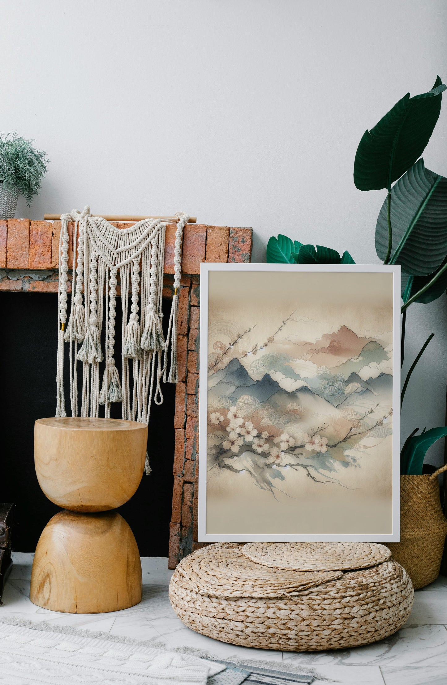 Serenum Natura Japanese Watercolor: Modern Aesthetic with Sandstone