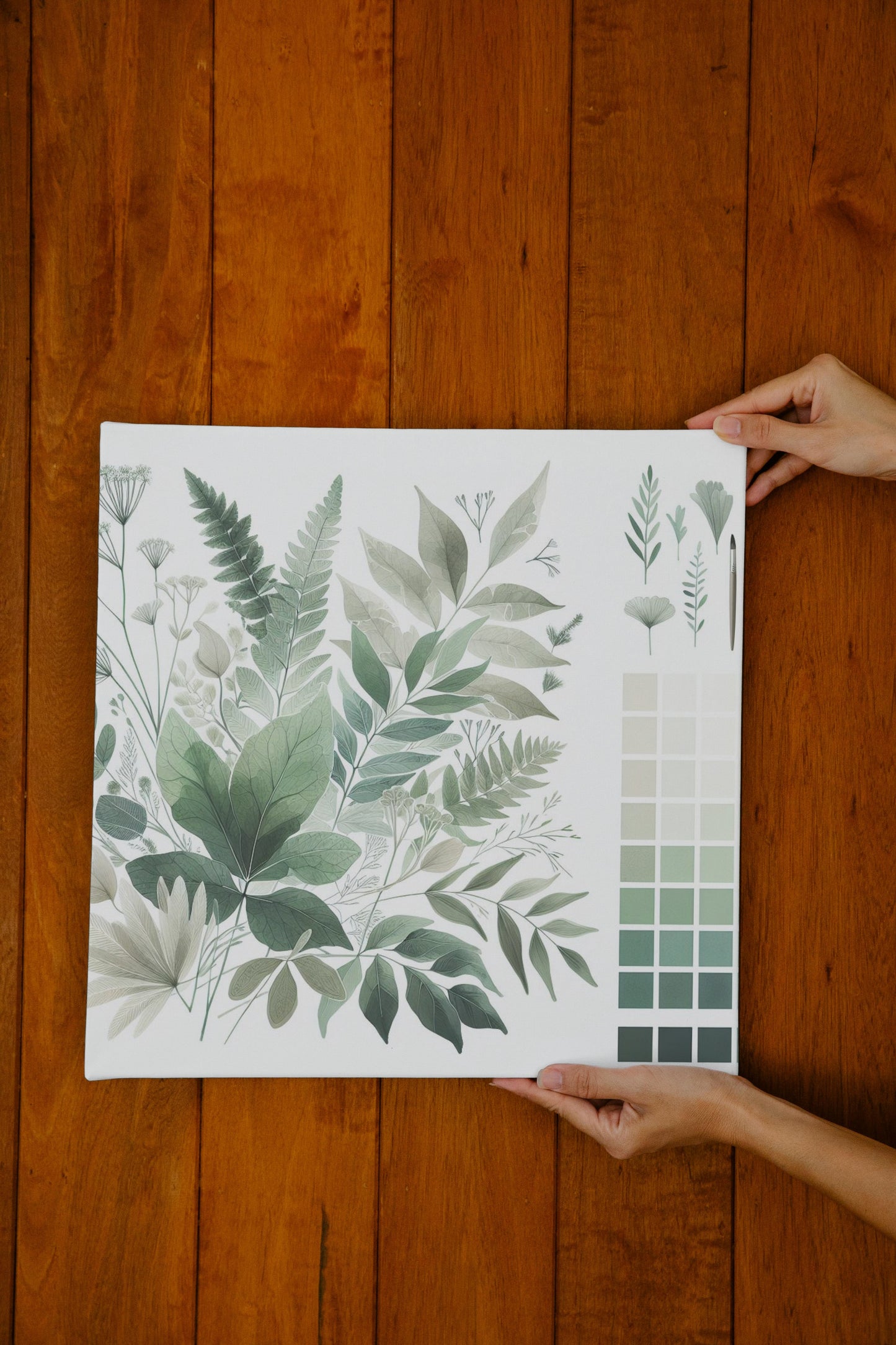 Verdant Svarna Flora: Modern Watercolor Botanical Art