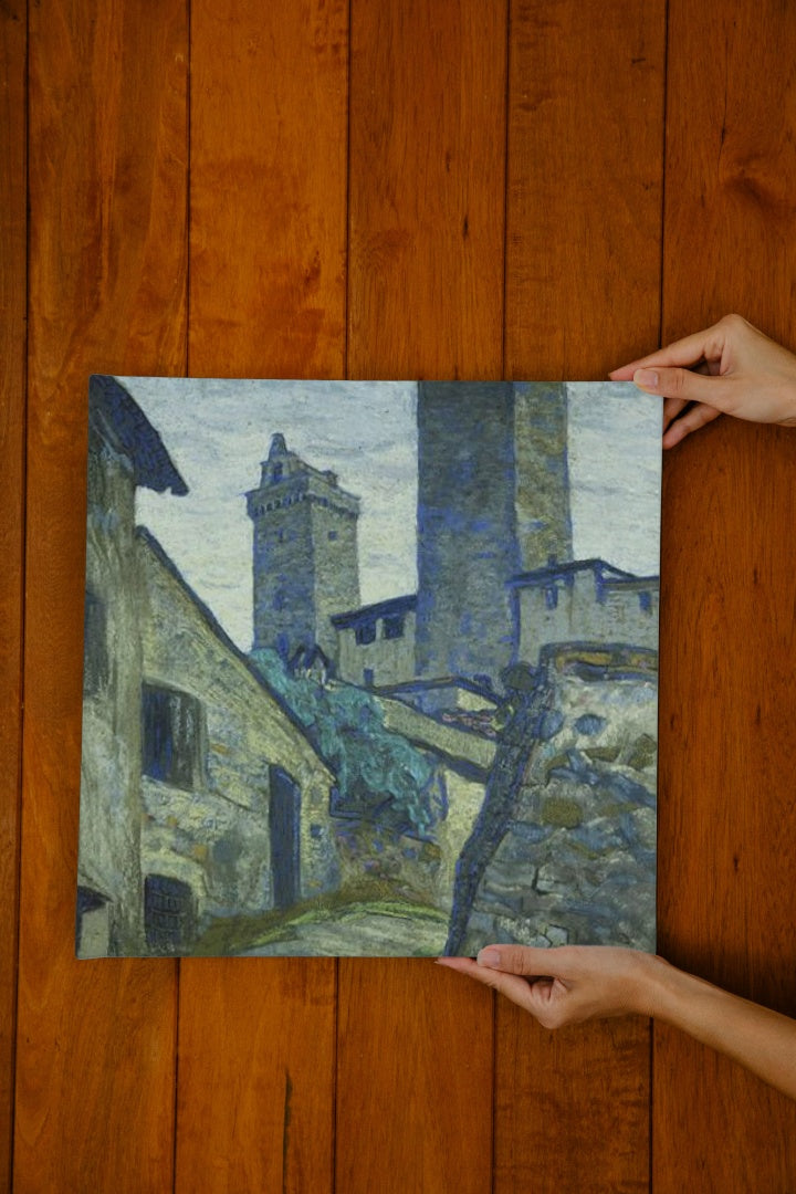 San Gimignano by Nicholas Roerich Art Nouveau (Modern) Art dated 1906