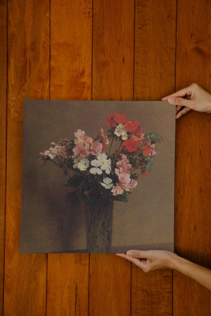 Geraniums by Henri Fantin-Latour Realism Art dated 1888