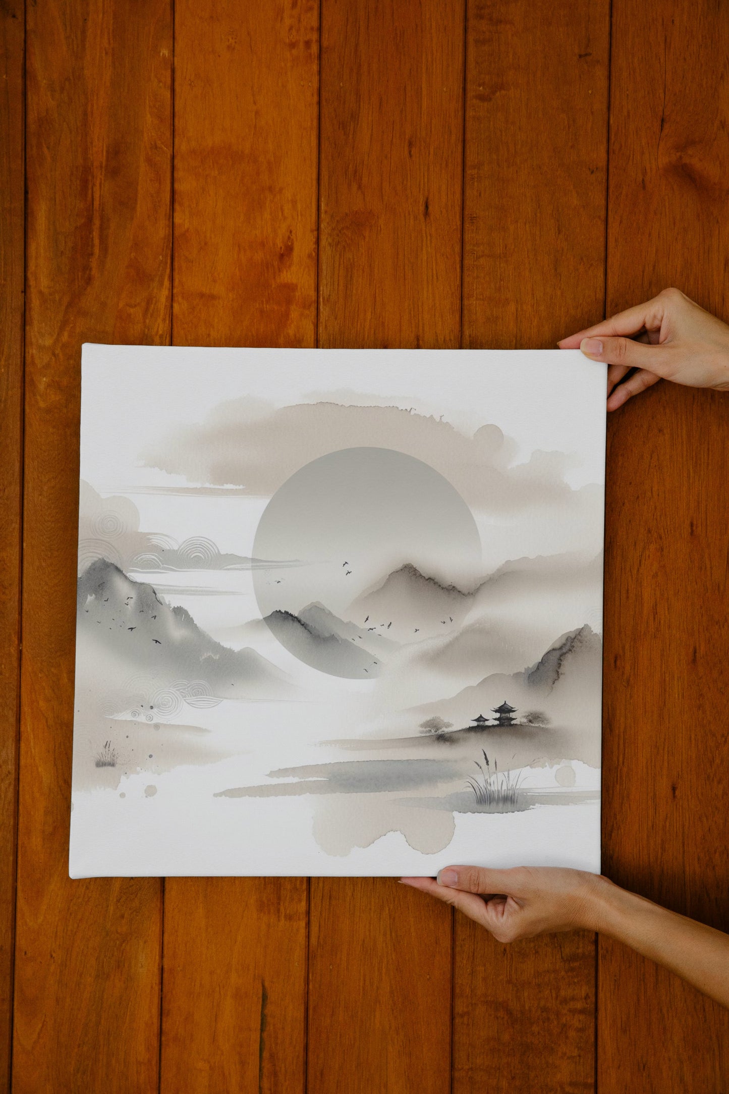 Serene Nipponica: Ethereal Aabhasa Japanese Watercolor