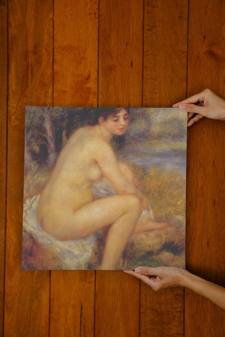 Nude in a landscape by Pierre-Auguste Renoir Impressionism Art dated 1883