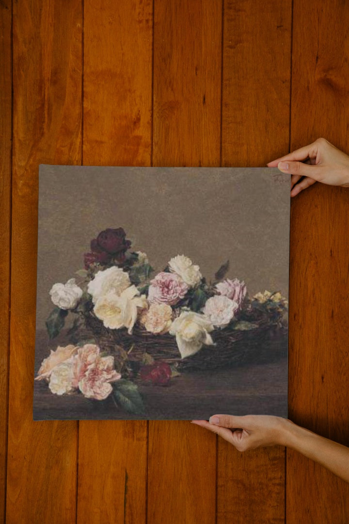 A Basket of Roses by Henri Fantin-Latour Realism Art dated 1890