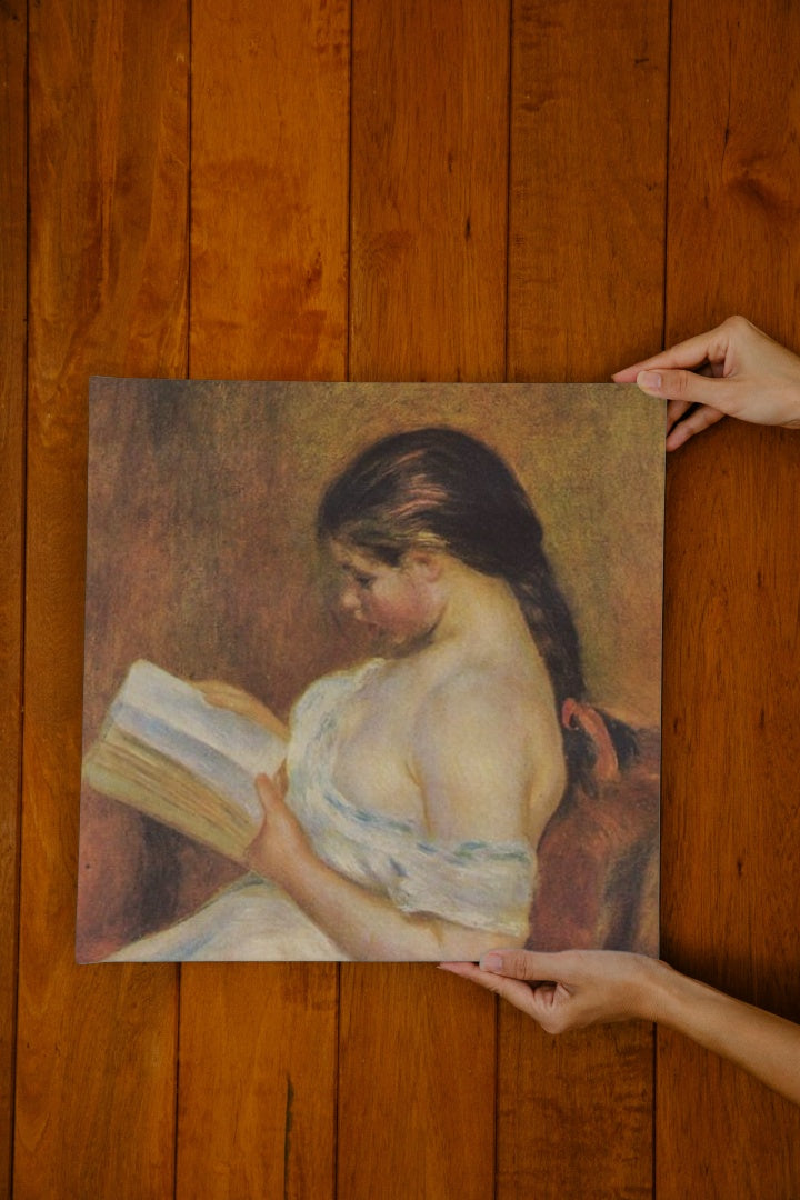 Young Girl Reading by Pierre-Auguste Renoir Impressionism Art dated 1895