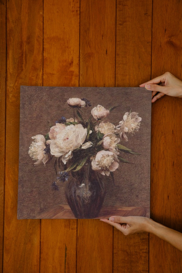 Bouquet of Peonies by Henri Fantin-Latour Realism Art dated 1878