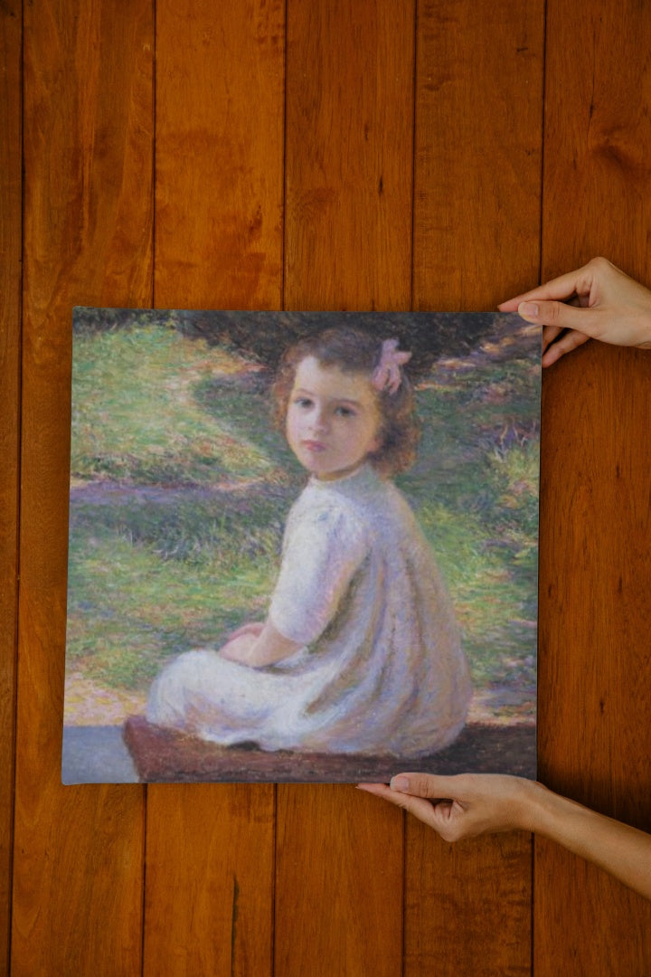 Girl with a Pink Bow by Lilla Cabot Perry Impressionism Art dated 1905