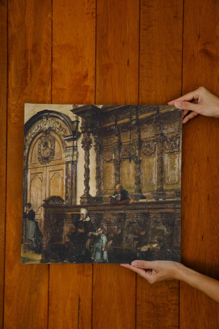 Church Interior by William Logsdail Realism Art dated 1880