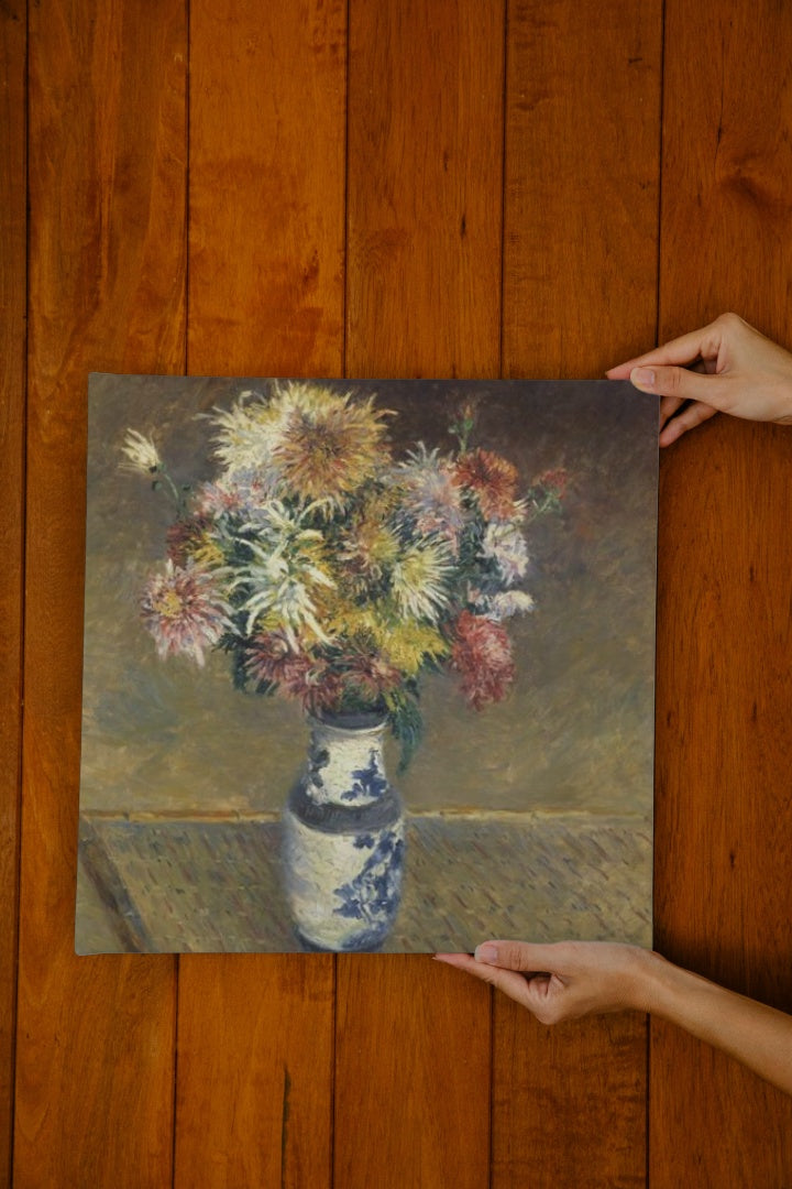 Chrysanthemums in a Vase by Gustave Caillebotte Impressionism Art dated 1893