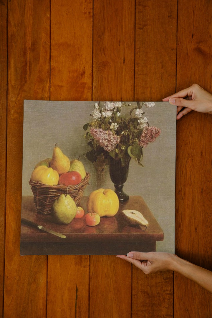 Still Life With Flowers And Fruit by Henri Fantin-Latour Realism Art dated 1866