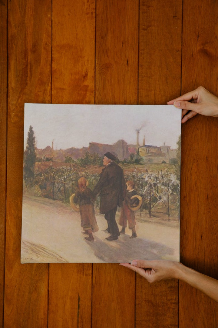 All Souls&#39; Day by Jules Bastien-Lepage Naturalism Art dated 1878