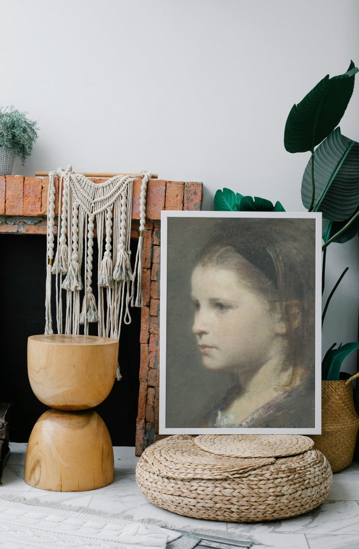 Head of a Young Girl by Henri Fantin-Latour Realism Art dated 1870