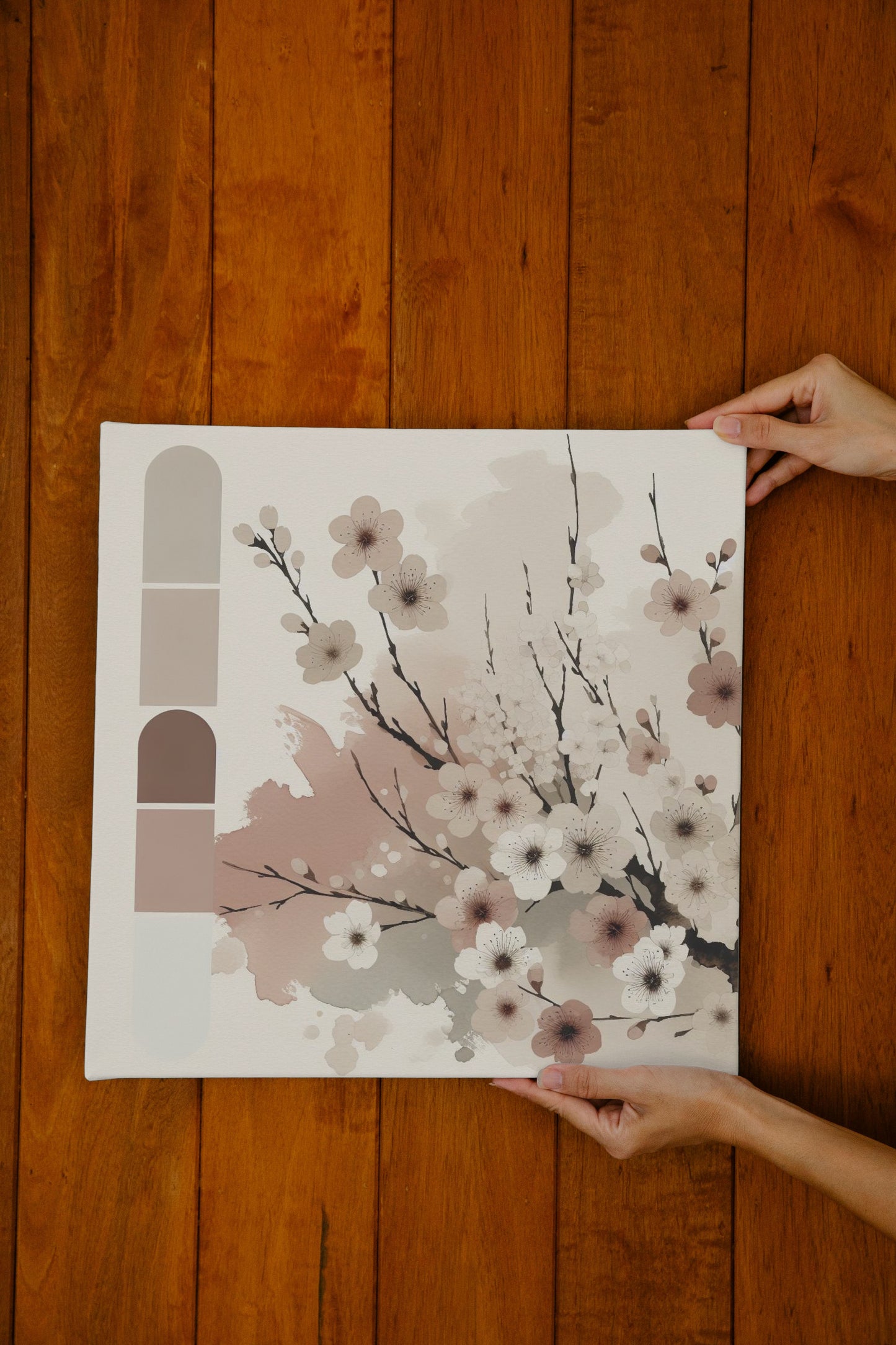 Seraphic Samskrita Sakura: Modern Watercolor Japanese Art