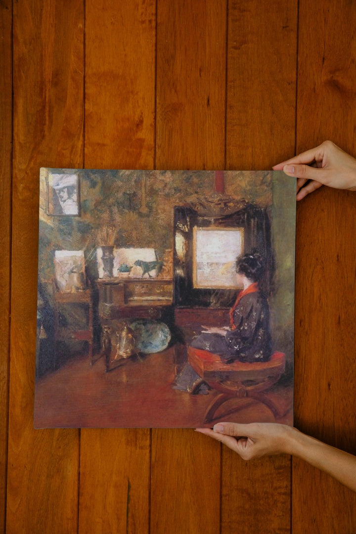 Alice in studio in Shinnecock Long Island Sun by William Merritt Chase Japonism Art