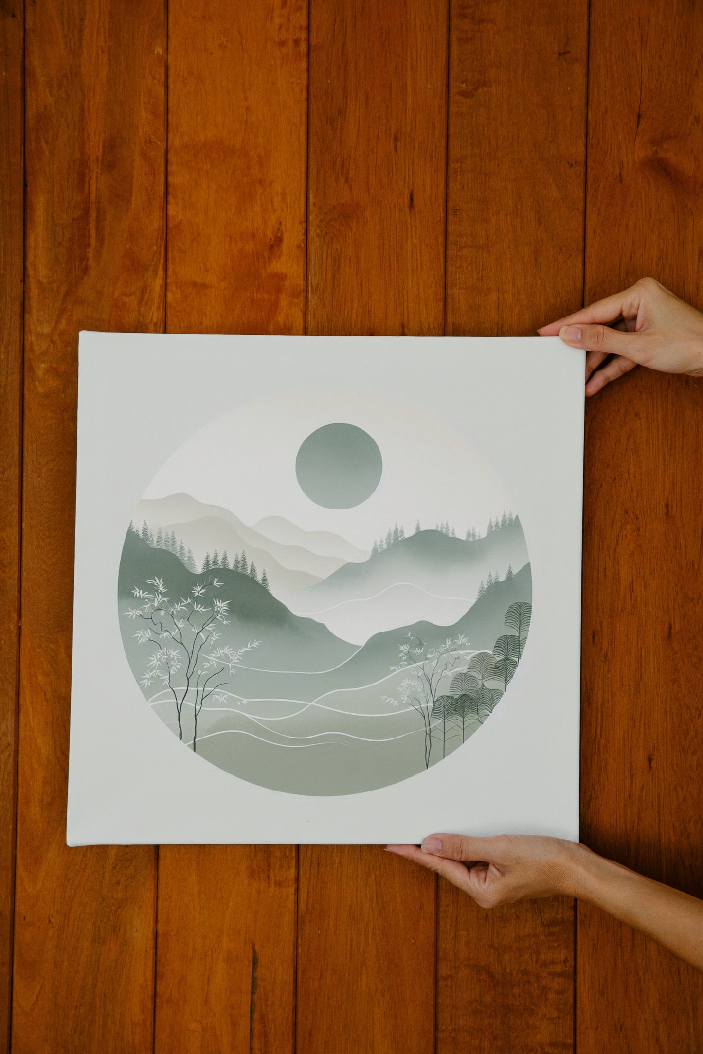 Serenus Prasada Japanese Art: Watercolor Minimalist Elegance