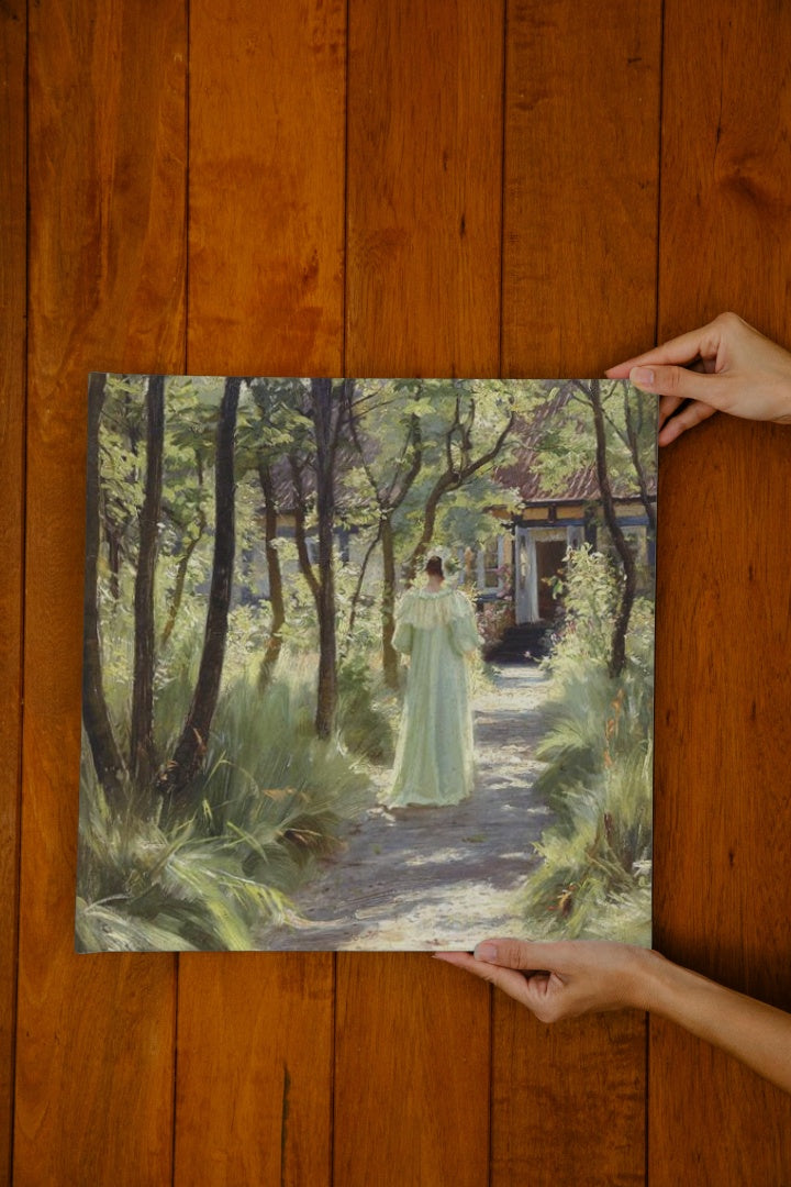 Marie in the Garden by Peder Severin Kroyer Impressionism Art dated 1895