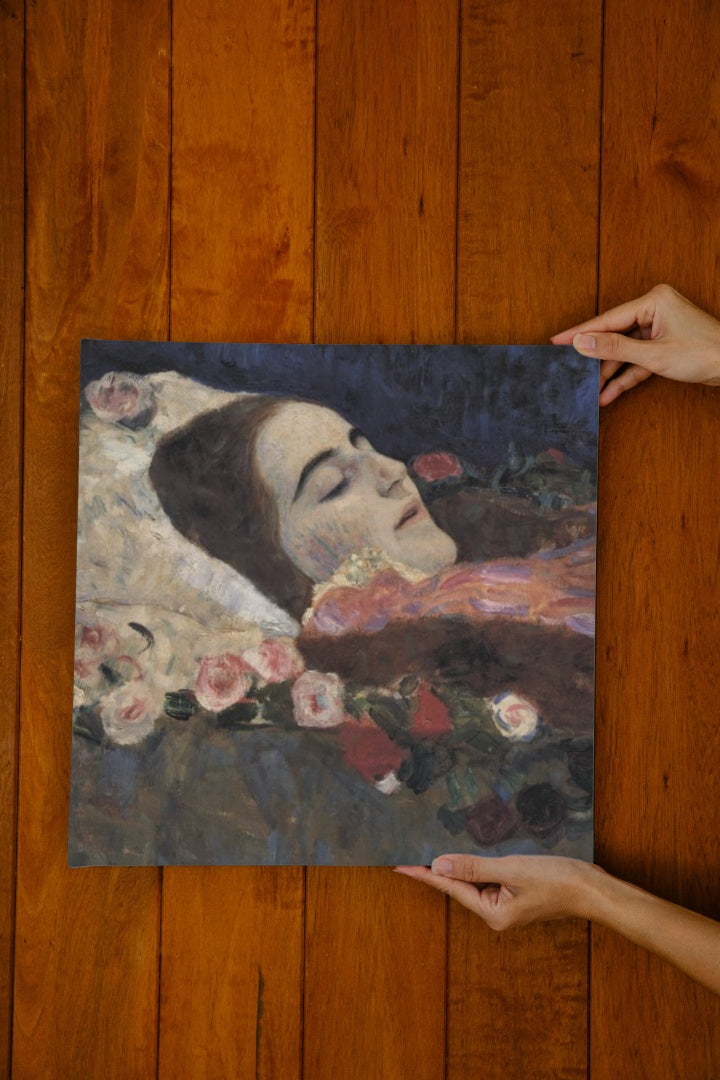 Ria Munk on Her Deathbed by Gustav Klimt Art Nouveau (Modern) Art dated 1912