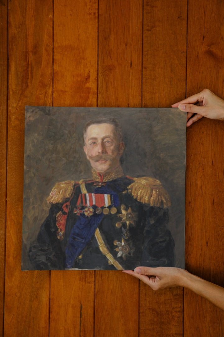 Portrait of Lieutenant-General Andrei Alexandrovich Nilus by Nikolai Kuznetsov Realism Art dated 1917