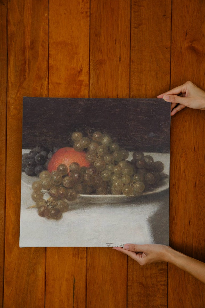 Apples and Grapes by Henri Fantin-Latour Realism Art dated 1870