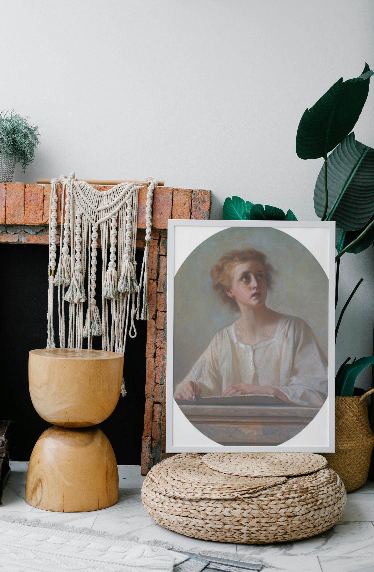 Child at a Writing Desk by Alexandre Antigna Naturalism Art