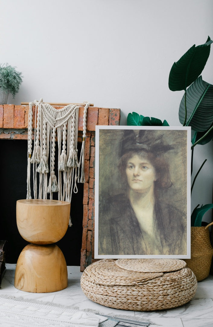 Maude Gonne by Sarah Purser Naturalism Art dated 1898