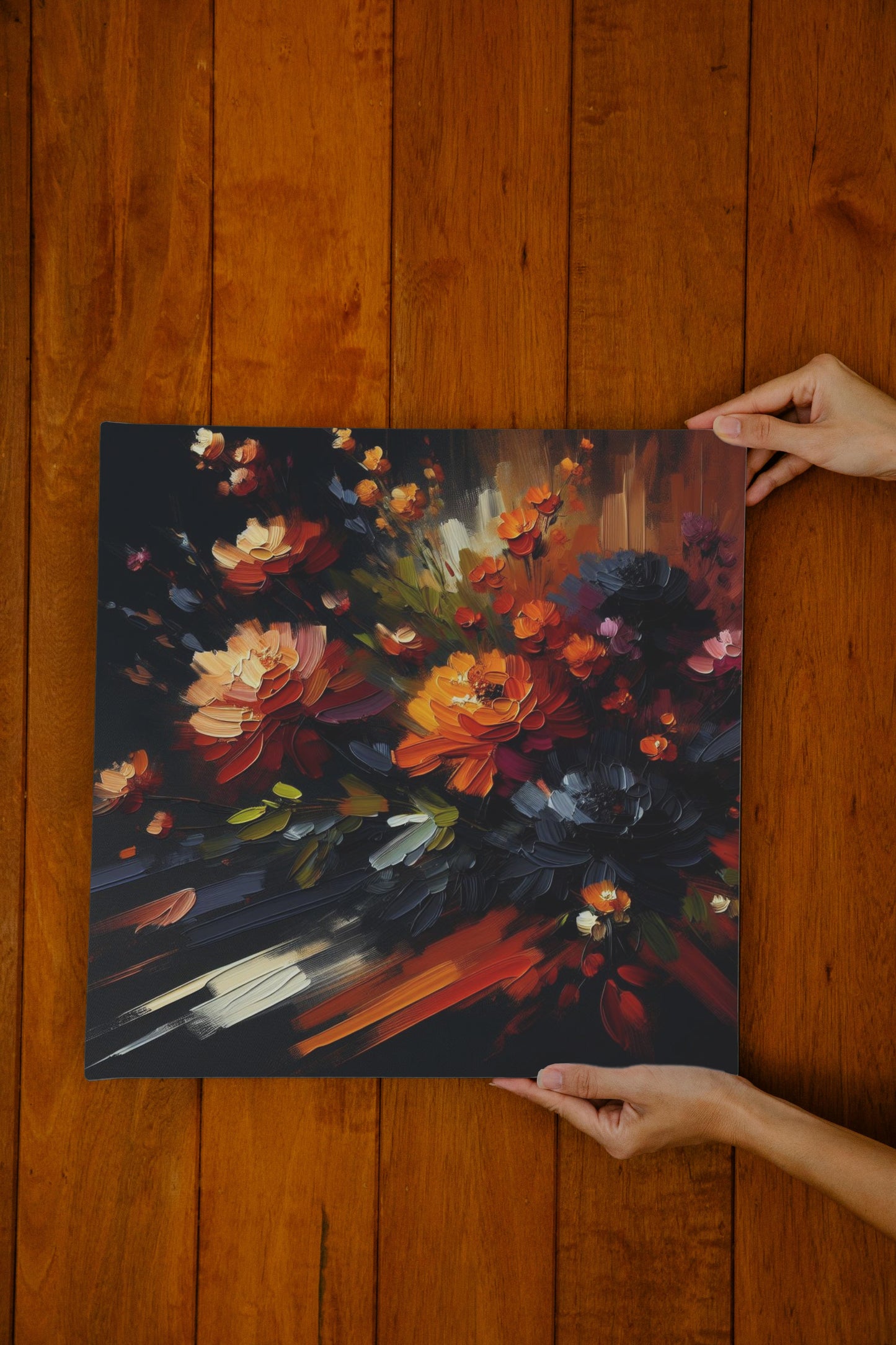 Vibrantus Rajata Floral Oilpainting