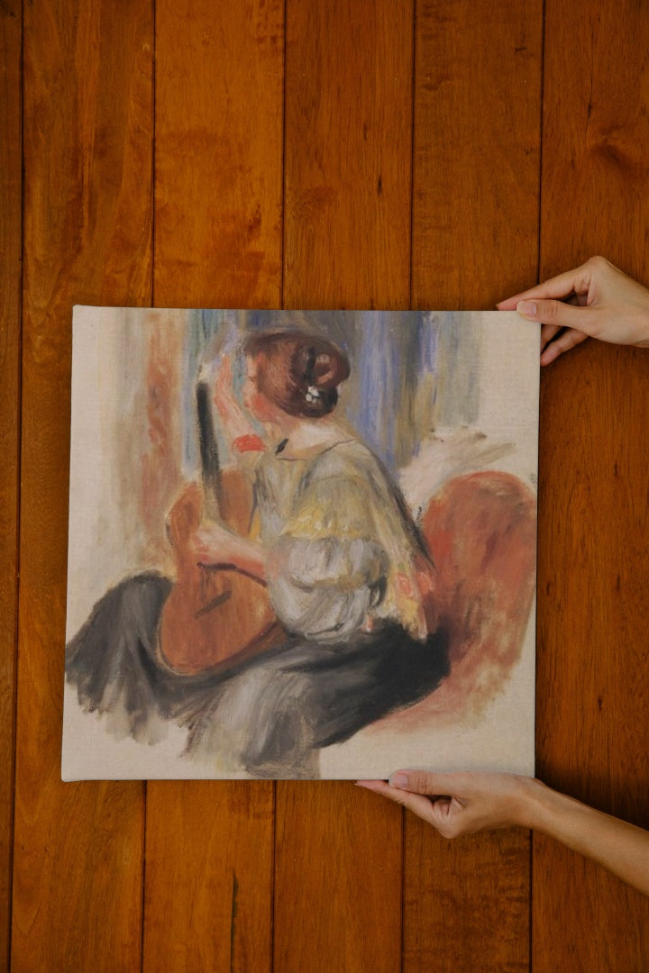 Woman with Guitar by Pierre-Auguste Renoir Impressionism Art