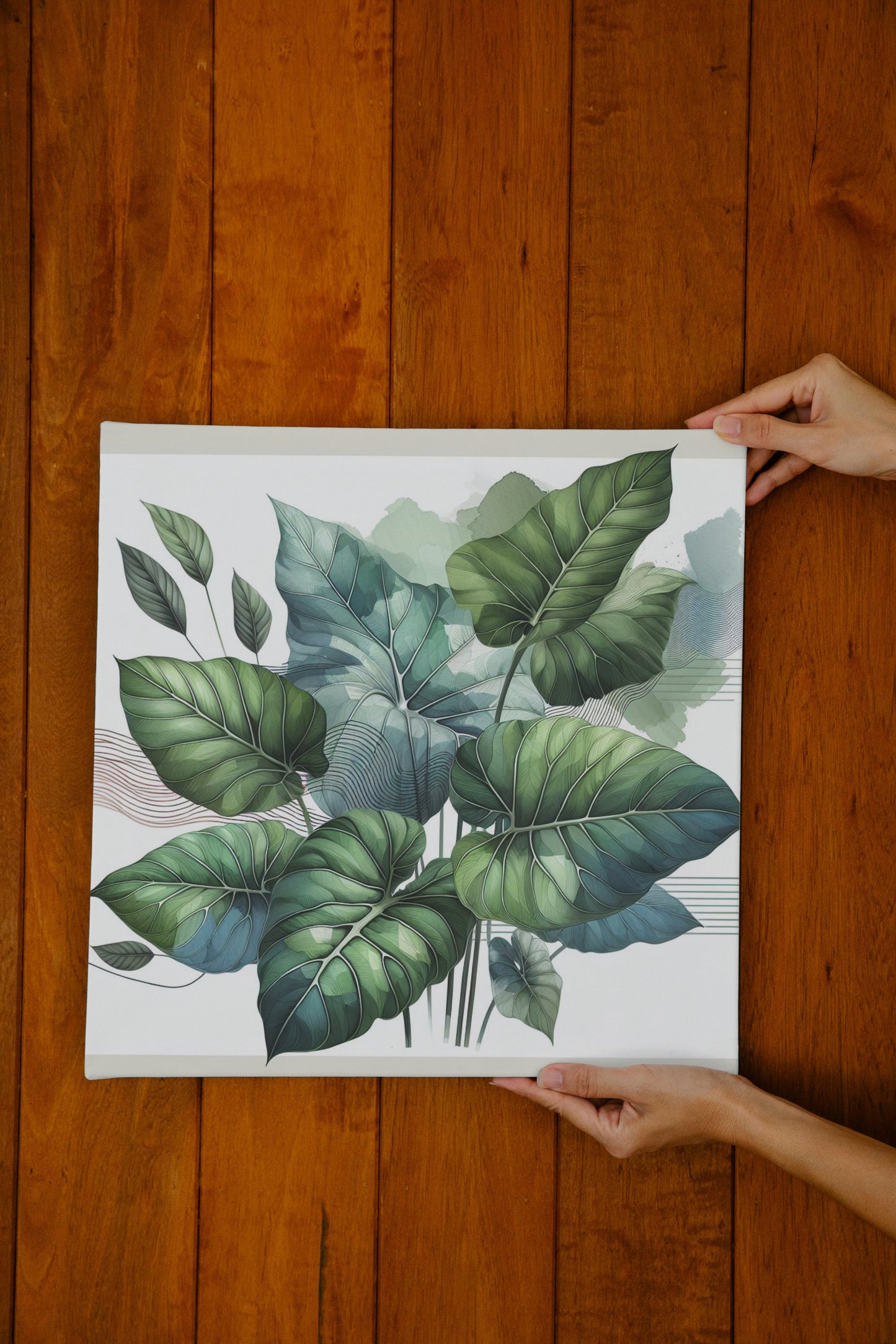 Verdant Alocasia Luxuria - Modern Botanical Wall Art