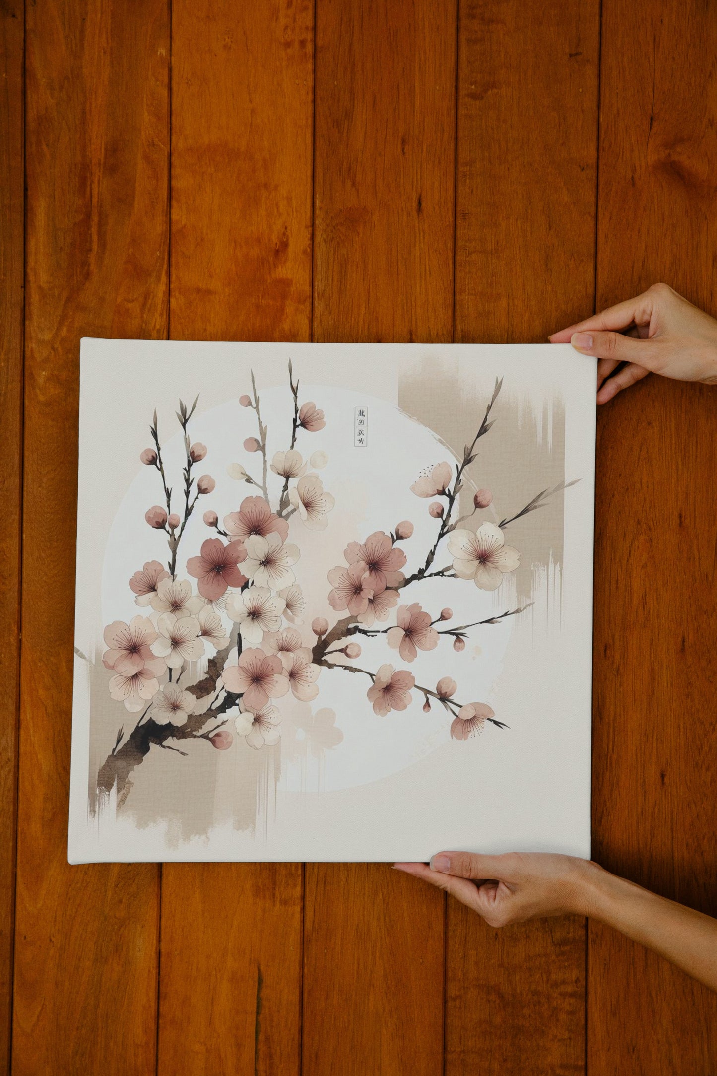 Elysian Nirantara Sakura: Modern Japanese Watercolor Art