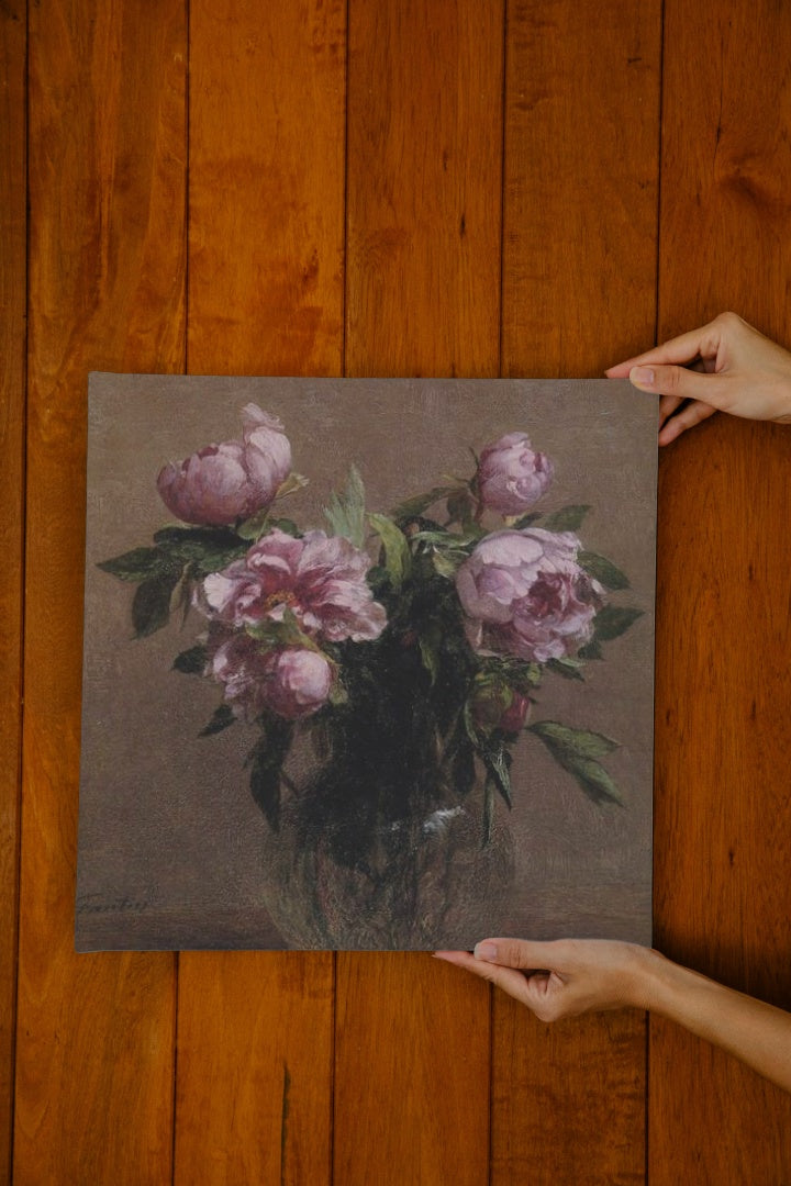 Vase of Peonies by Henri Fantin-Latour Realism Art dated 1902