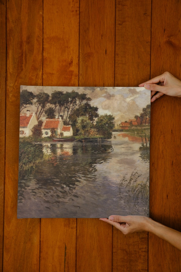 Cottages by a River by Frits Thaulow Realism Art