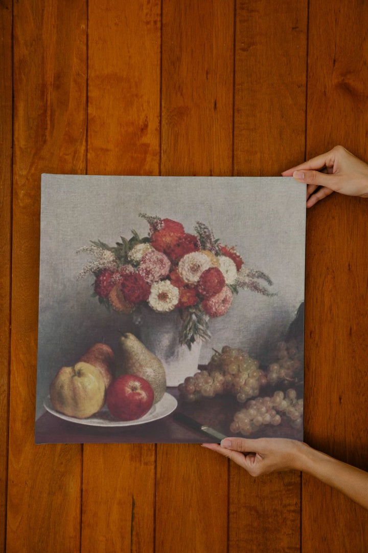 Flowers and Fruit by Henri Fantin-Latour Realism Art dated 1865