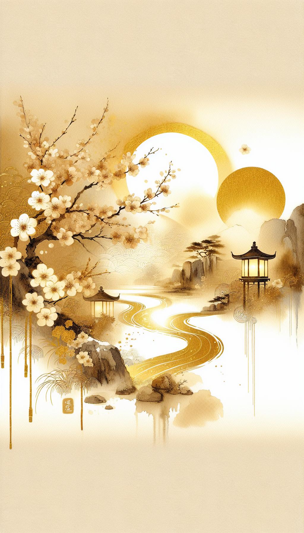 Aureum Nalin Japanese Watercolor Art