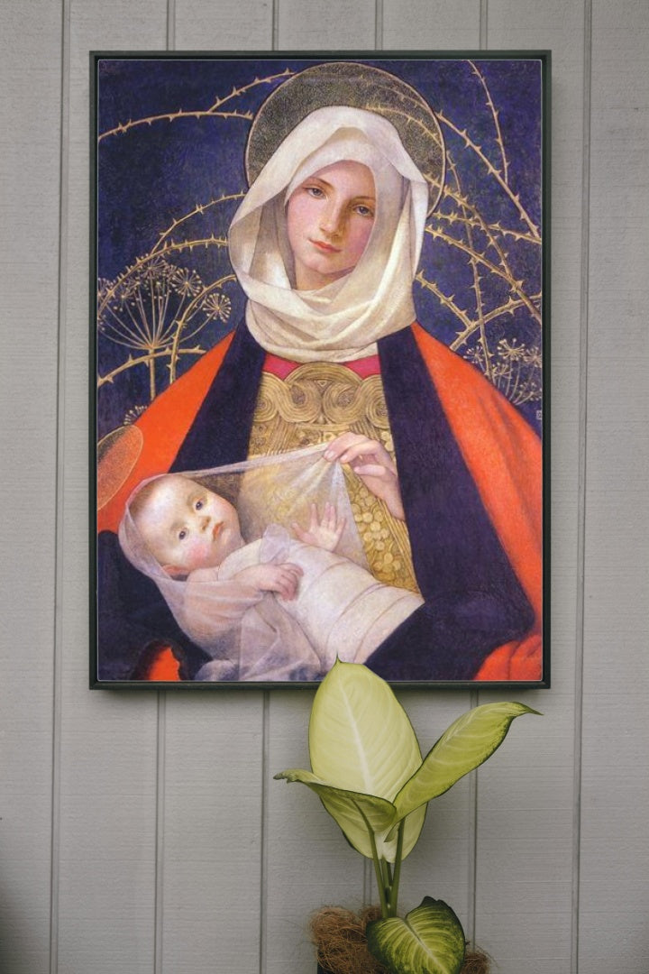 Madonna and Child by Marianne Stokes Art Nouveau (Modern) Art dated 1908