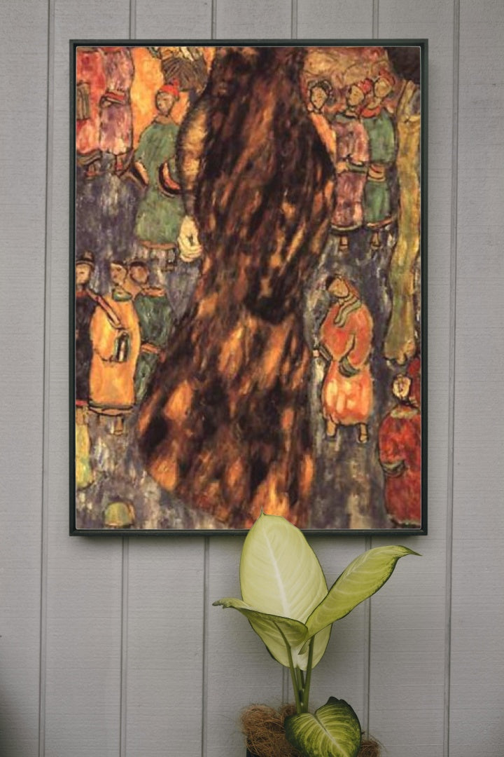 The Polecat Fur (unfinished) by Gustav Klimt Art Nouveau (Modern) Art dated 1918