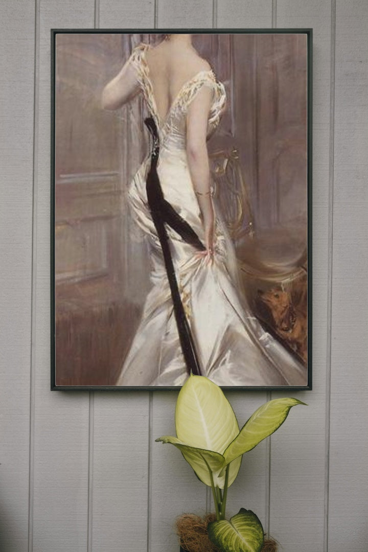 The Black Sash by Giovanni Boldini Kitsch Art dated 1905