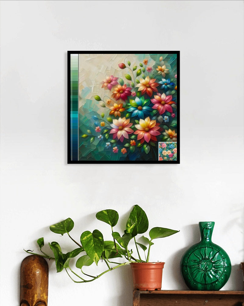 Vibrant Anuttara Floral Oilpainting