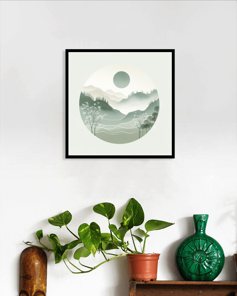 Serenus Prasada Japanese Art: Watercolor Minimalist Elegance