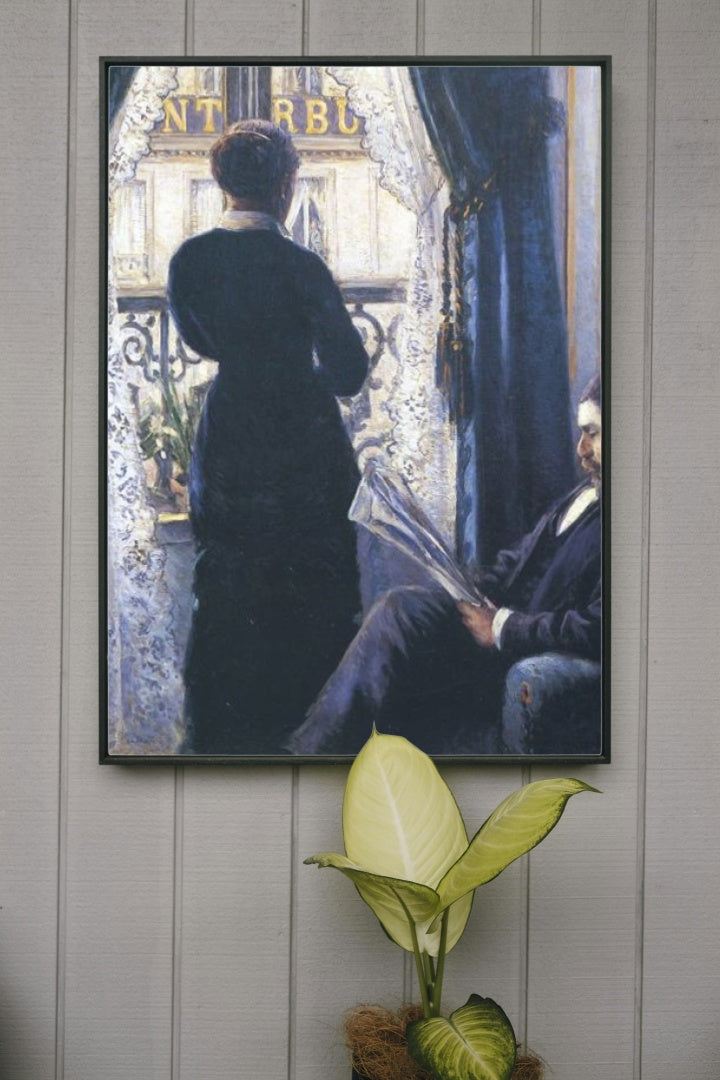 Interior, Woman at the Window by Gustave Caillebotte Impressionism Art dated 1880