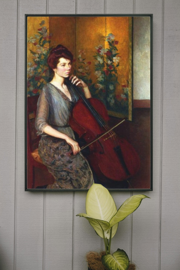 The Cellist by Lilla Cabot Perry Impressionism Art