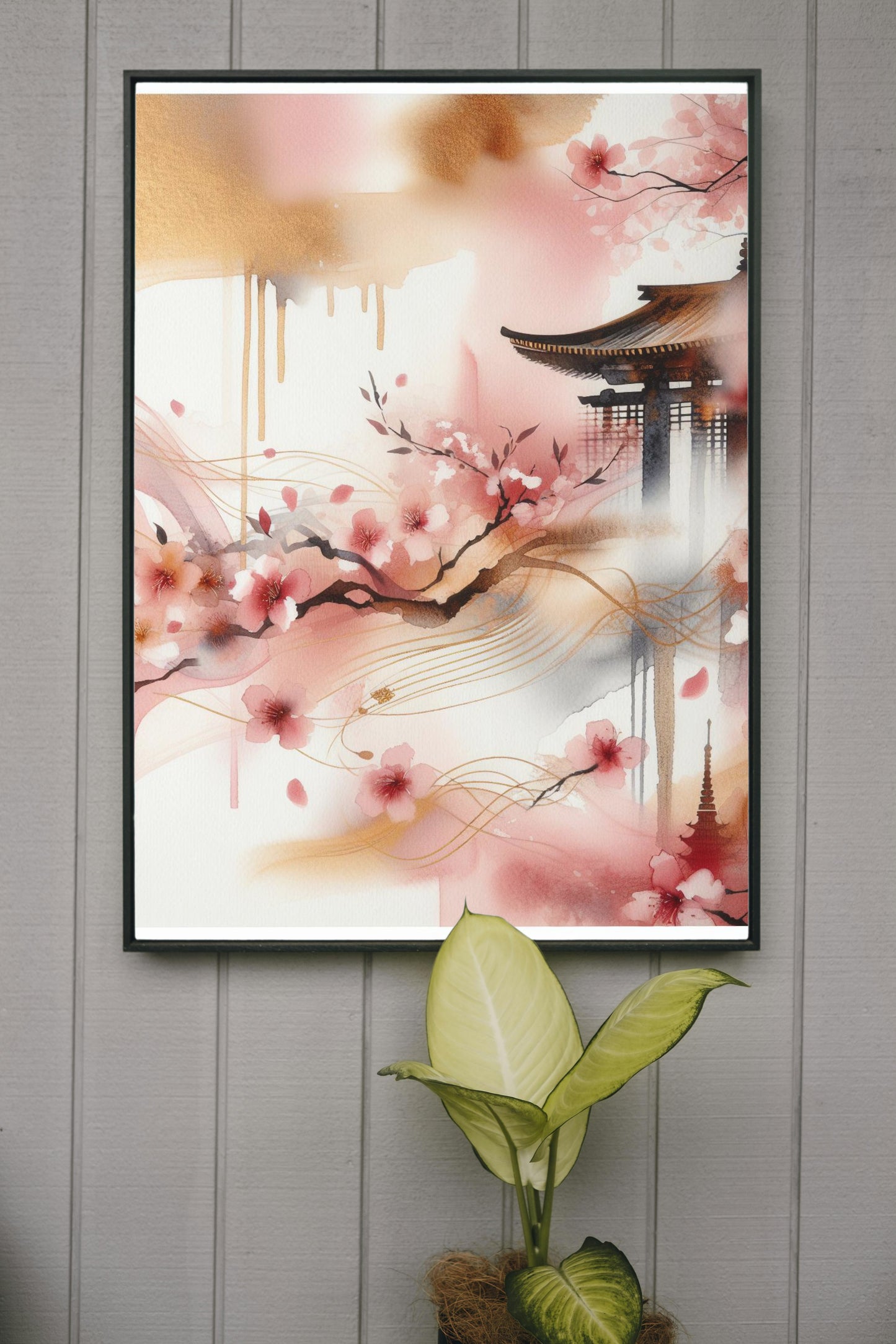 Elysian Sakura: Luminous & Vajramaya Japanese Watercolor Art