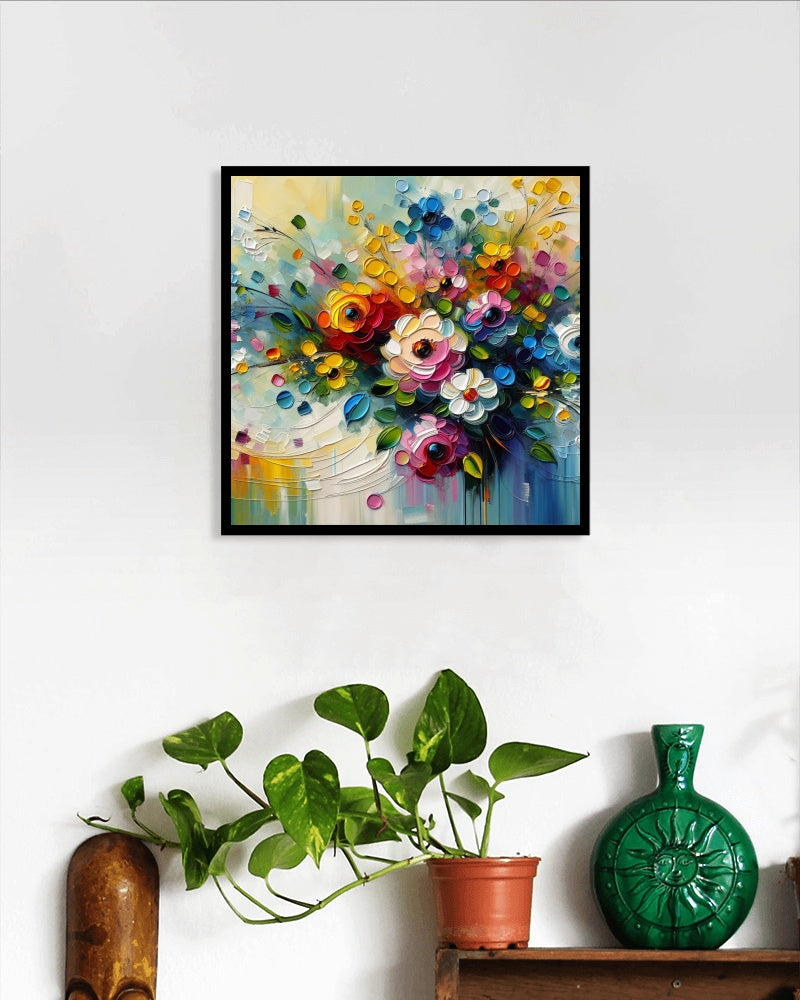 Vividus Pushpam Opulent Floral Oilpainting