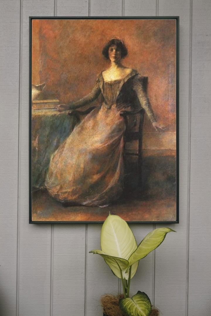 Pandora by Thomas Dewing Tonalism Art dated 1910