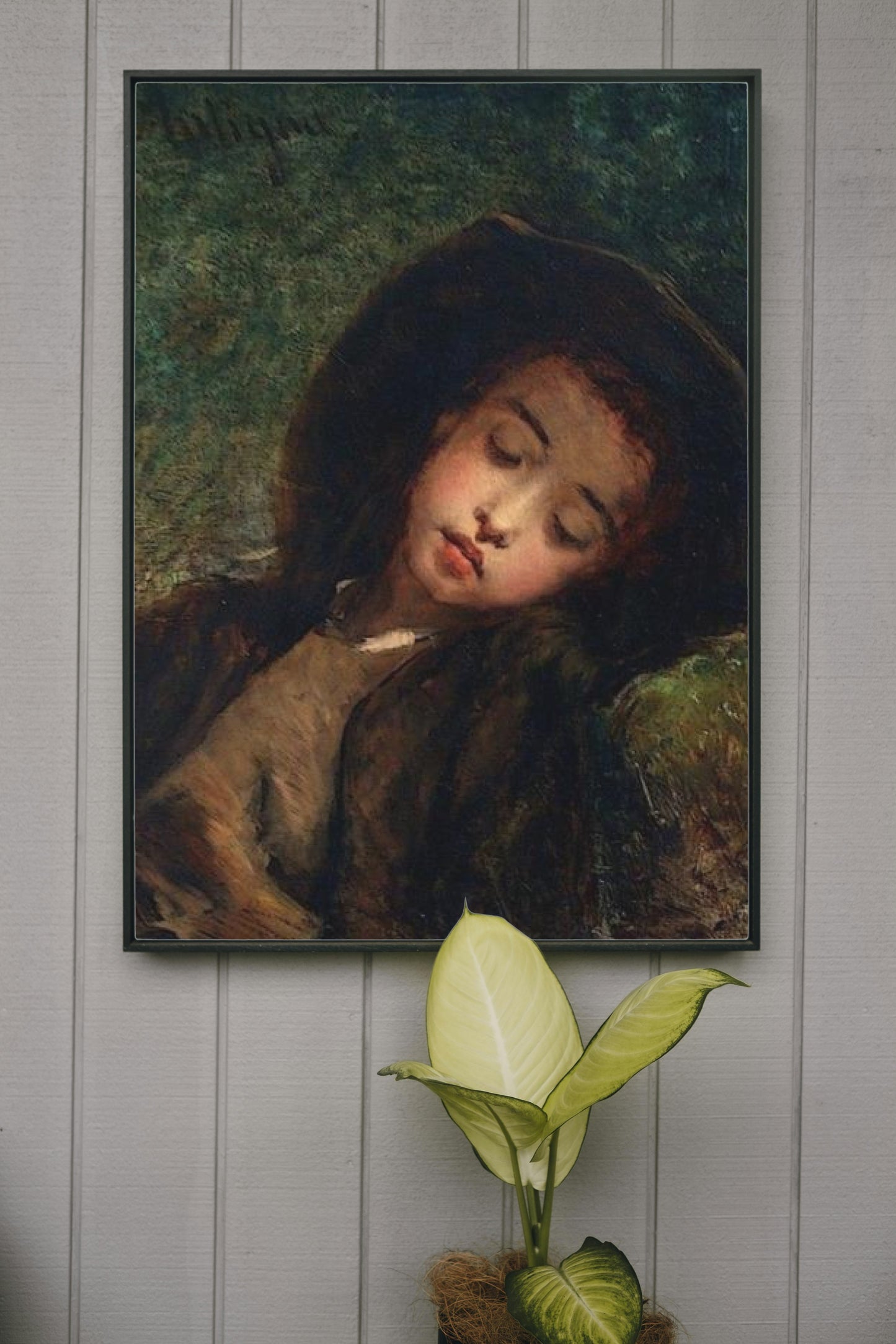 Young Breton Asleep by Alexandre Antigna Academicism Art dated 1857